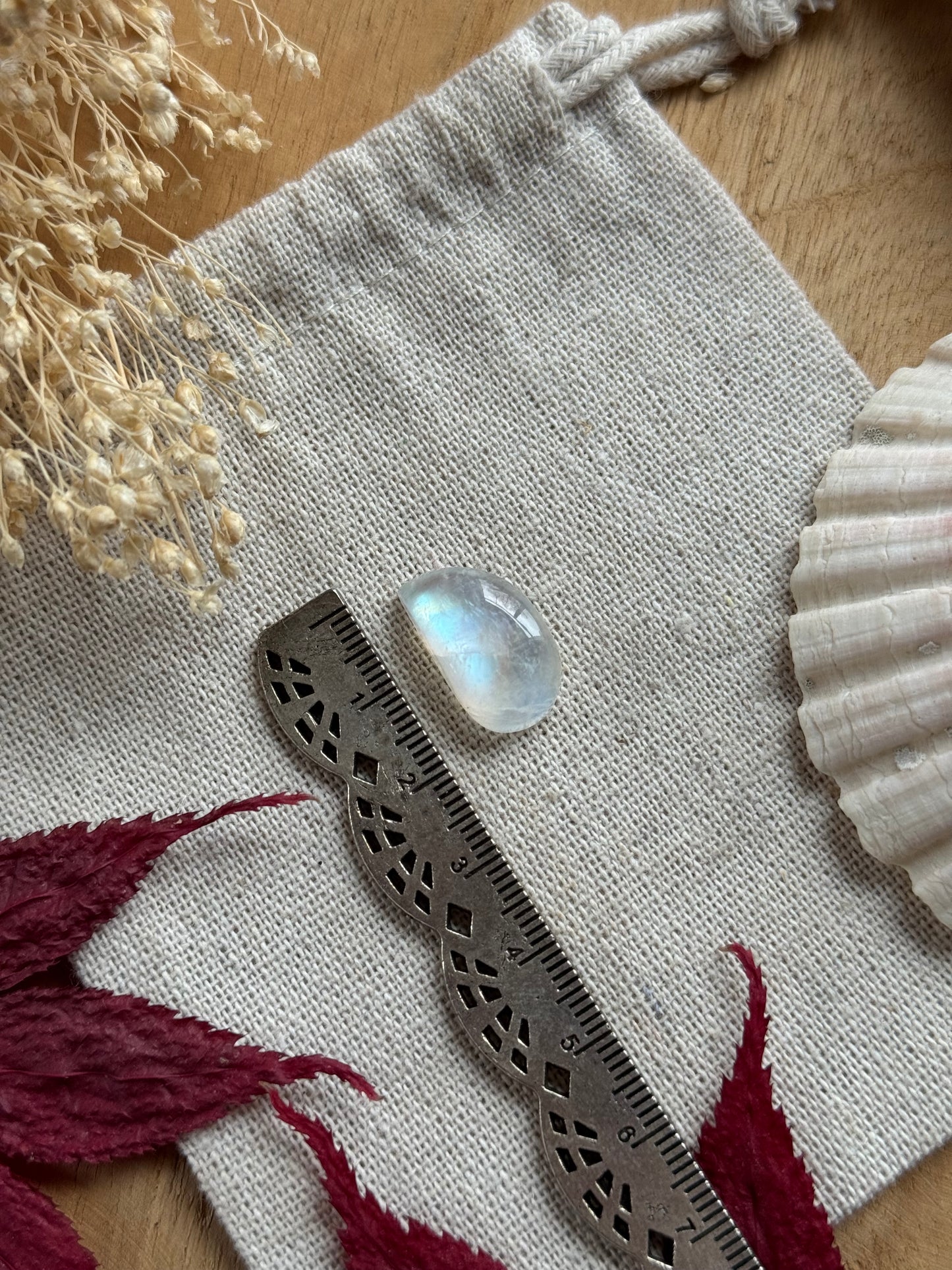 Regenbogen Mondstein /Weißer Labradorit Cabochon ~ 9Ci