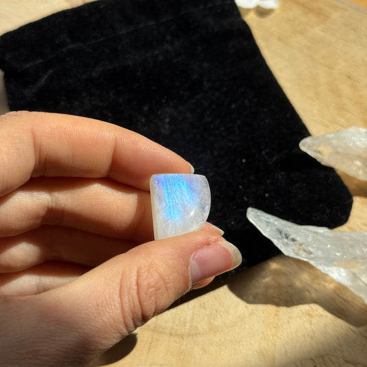 Regenbogen Mondstein /Weißer Labradorit Cabochon ~ 11CCM