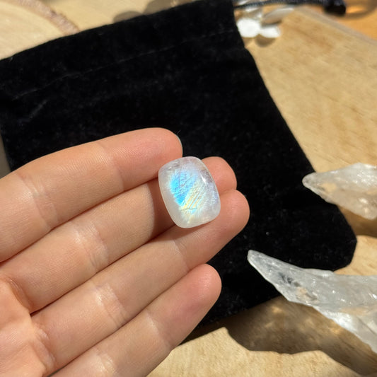 Regenbogen Mondstein /Weißer Labradorit Cabochon ~ 11CW