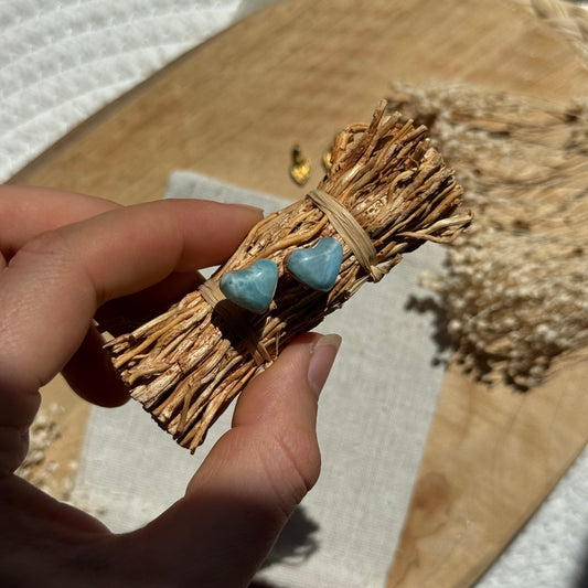 Larimar Ohrstecker 925 silber ~ OA45