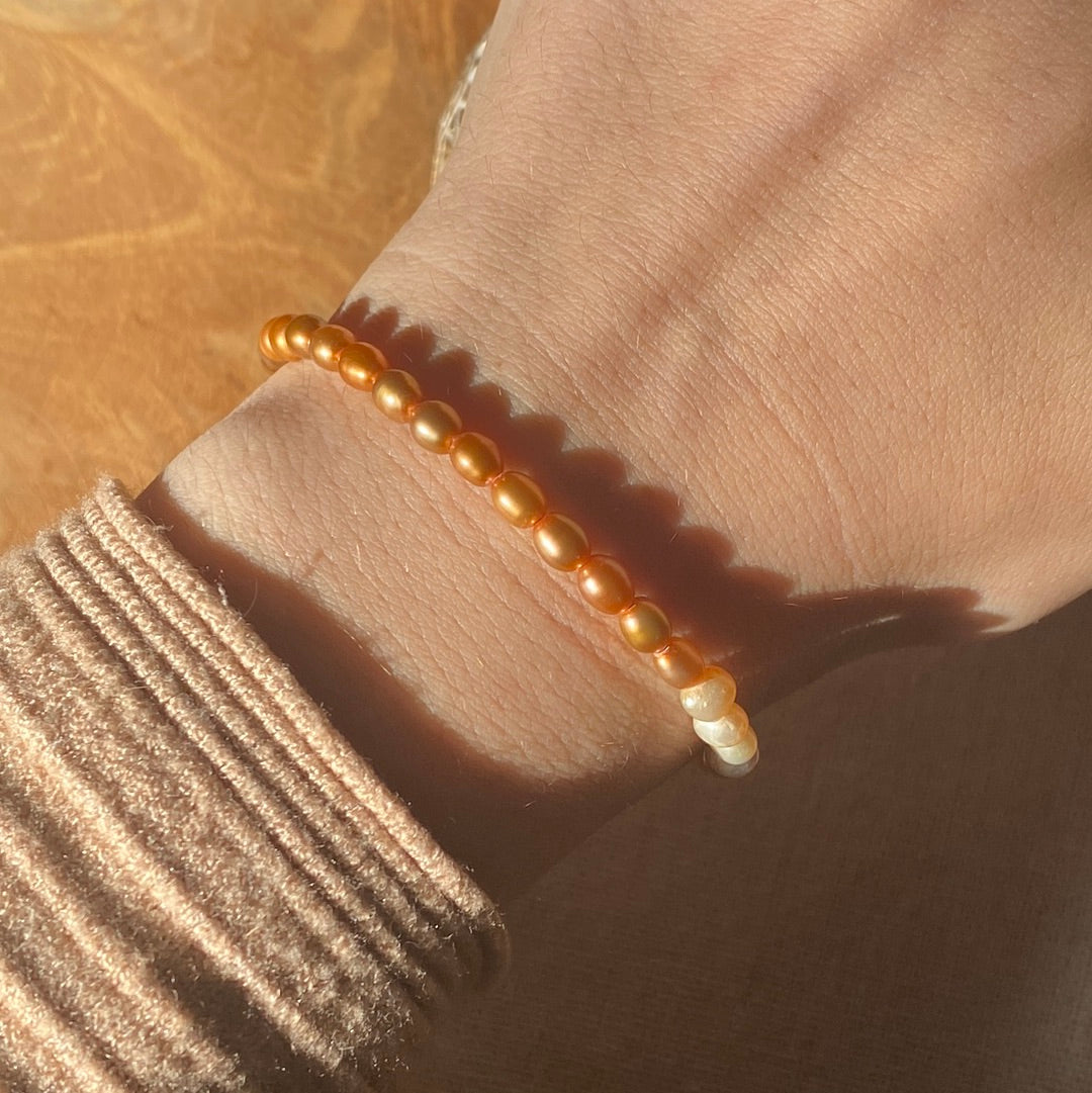 Perlen Karabiner Armband 19-21cm