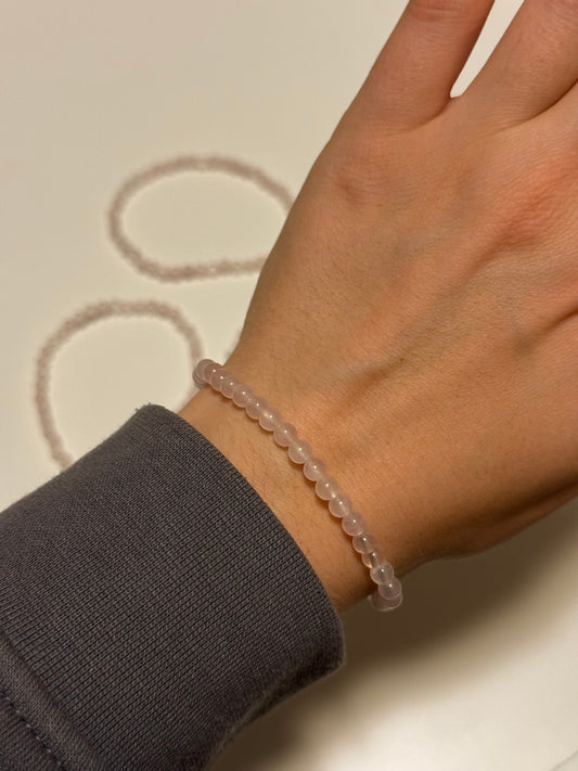 Rosenquarz Edelstein Armband 4mm