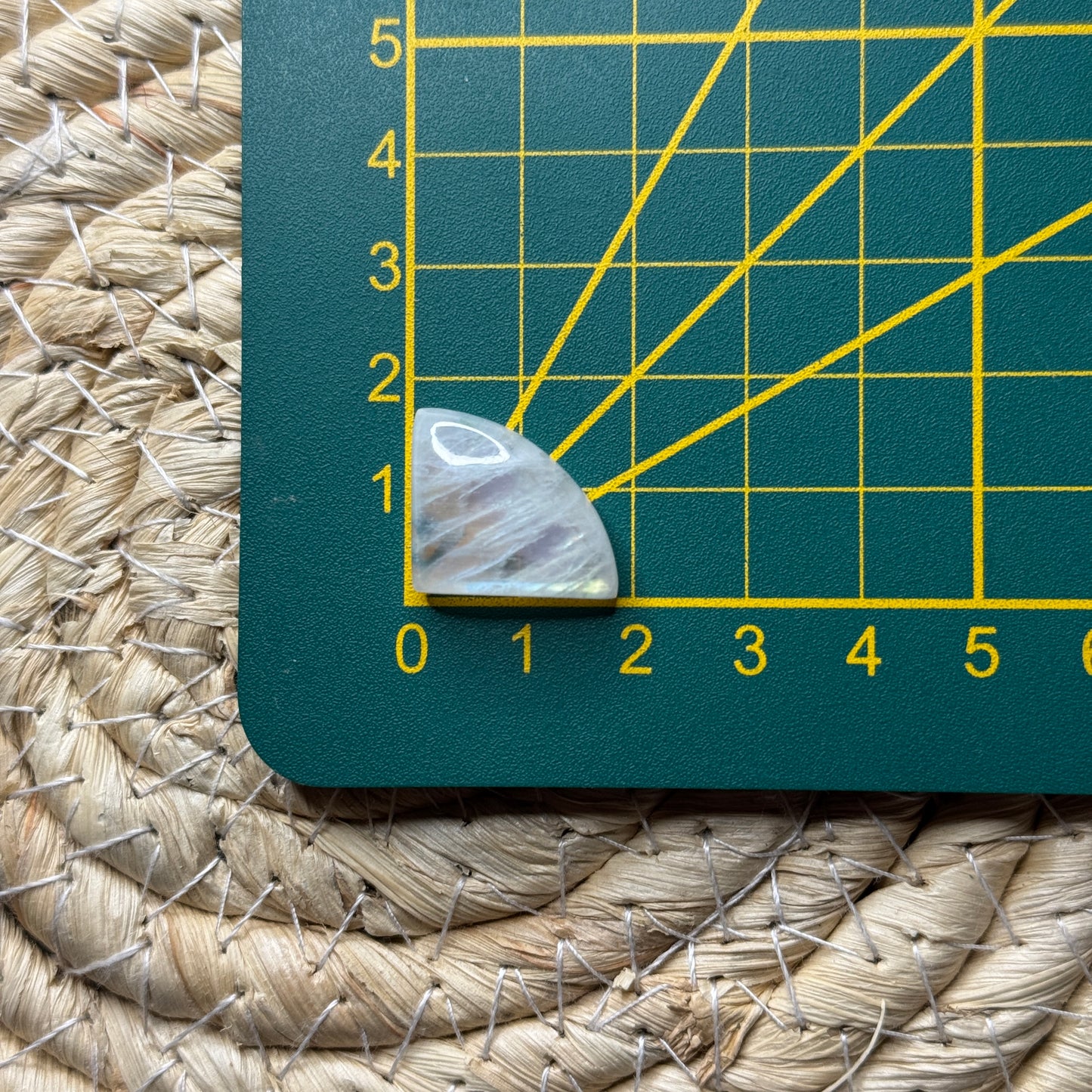 Regenbogen Mondstein /Weißer Labradorit Cabochon ~ 8CCCF