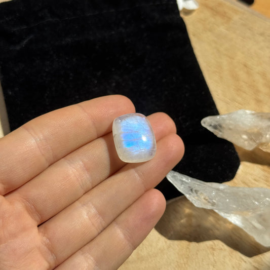 Regenbogen Mondstein /Weißer Labradorit Cabochon ~ 11CCS
