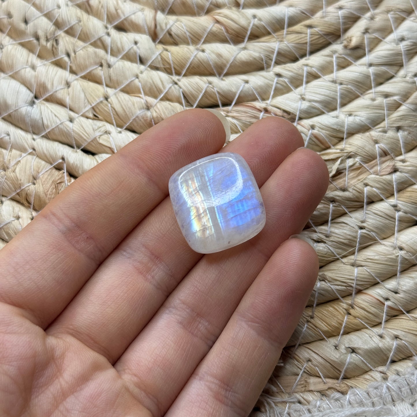 Regenbogen Mondstein /Weißer Labradorit Cabochon ~ 19Ci
