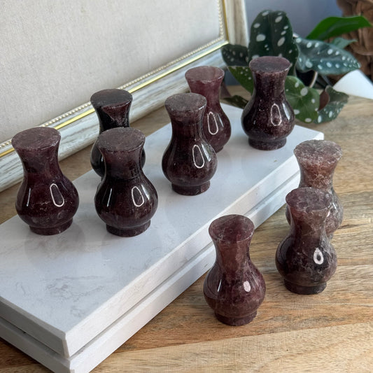 Roter Aventurin Vase ~ 8x