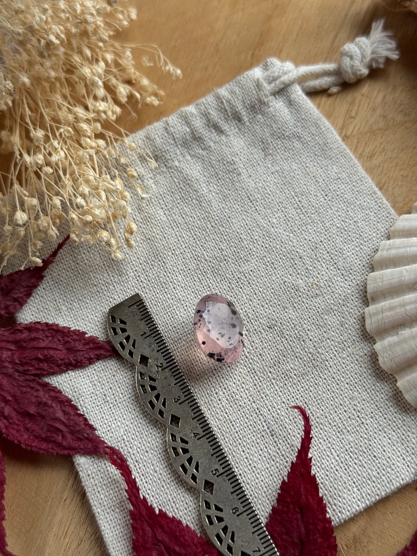 Facettiert Saponit in Quarz/ Drachenfruchtquarz Cabochon ~ DA53