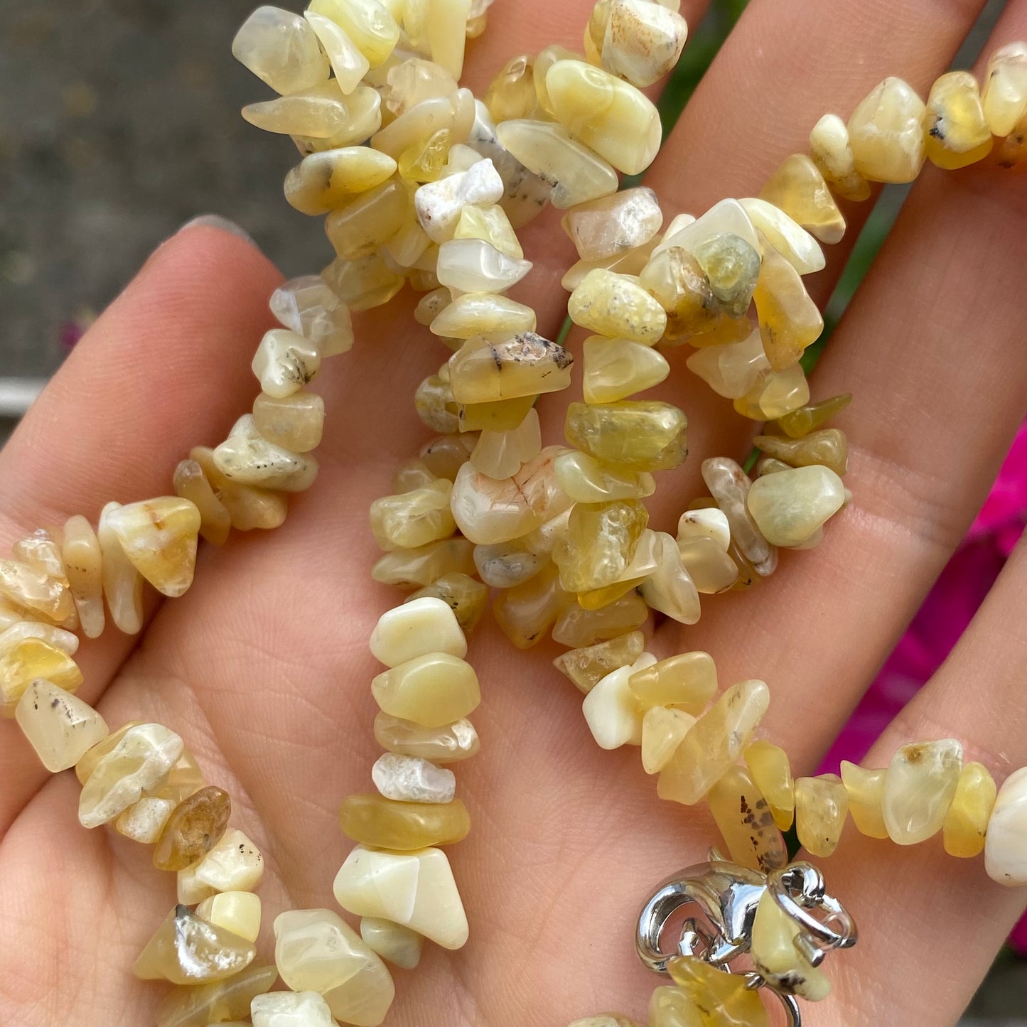 Gelber Opal Splitter Kette