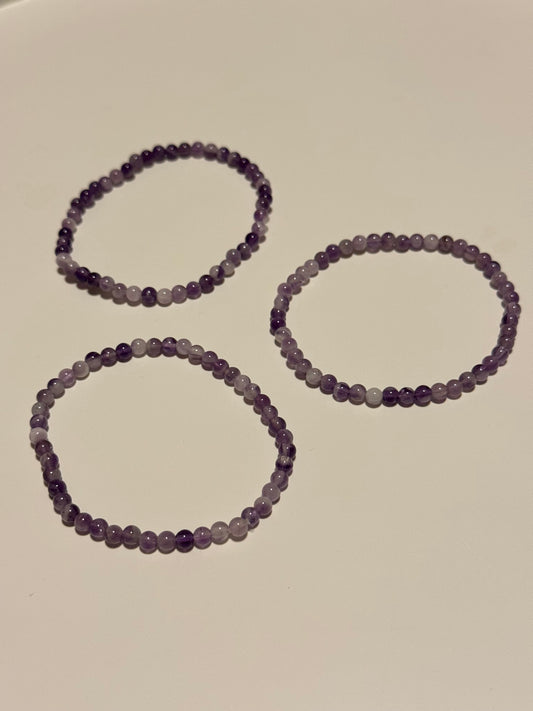 Amethyst Edelstein Armband 4mm