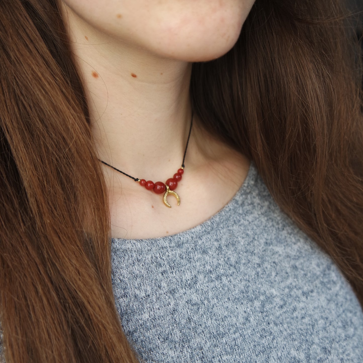 Karneol lilimoon Kette