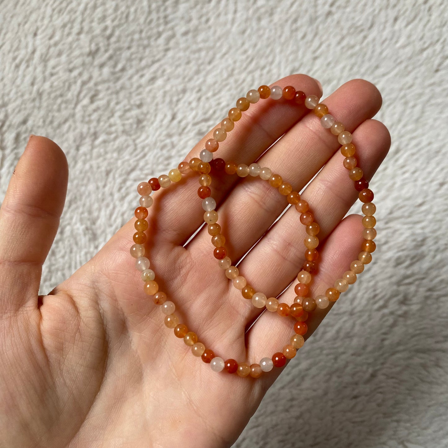 Orange Aventurin Edelstein Armband 4mm