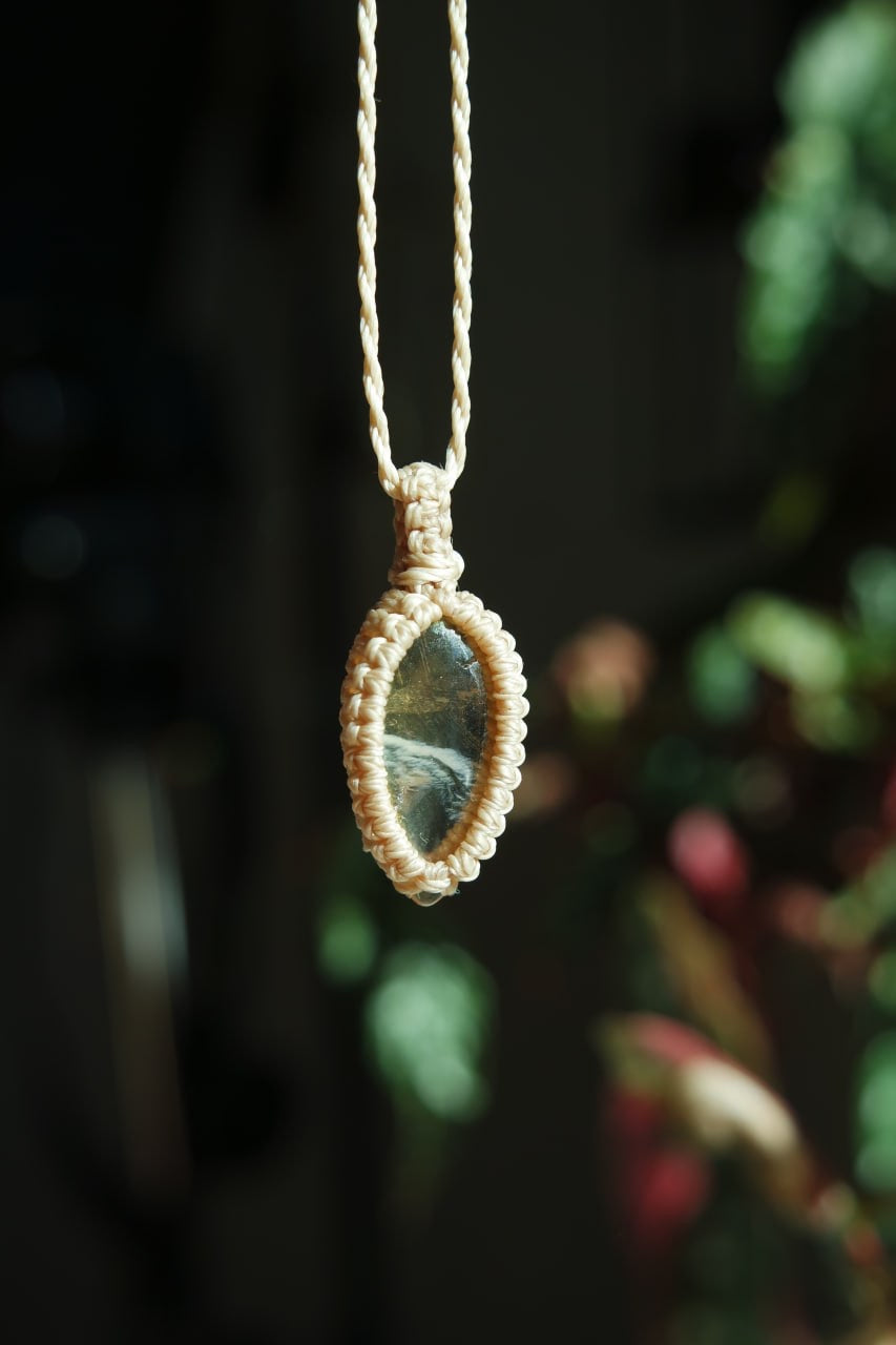 Citrin Makramee Kette