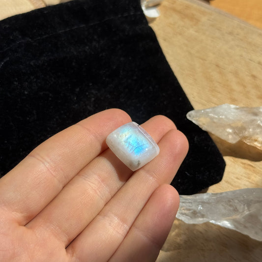Regenbogen Mondstein /Weißer Labradorit Cabochon ~ 11CH