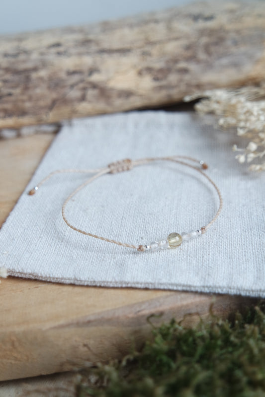 Bergkristall & Citrin Armband