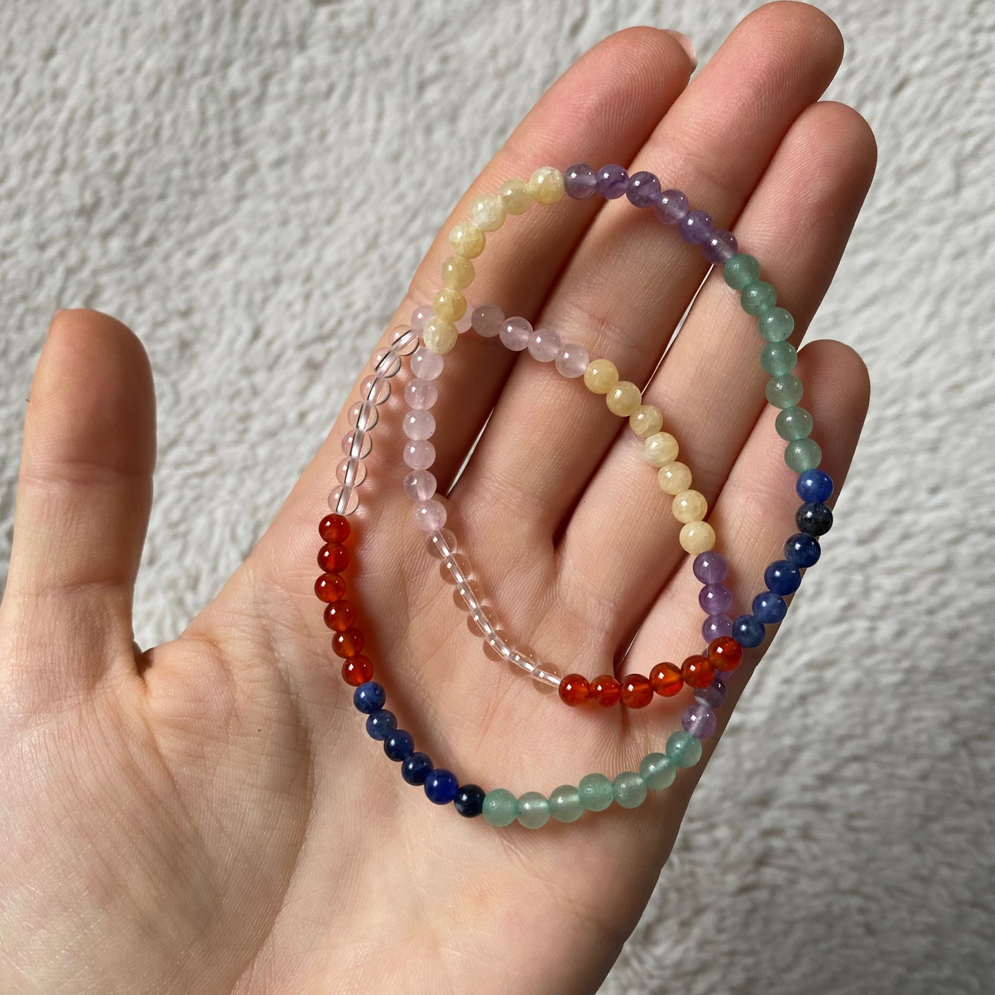 Chakra Edelstein Armband 4mm