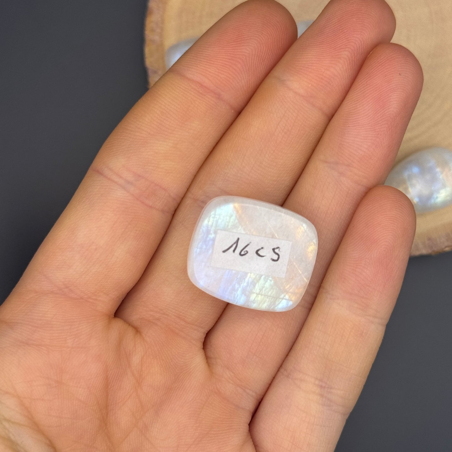 Regenbogen Mondstein /Weißer Labradorit Cabochon