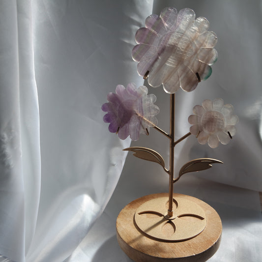 Fluorit Blume auf Ständer ~ 125h