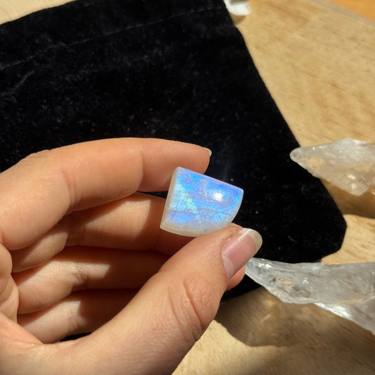 Regenbogen Mondstein /Weißer Labradorit Cabochon ~ 11CCCM