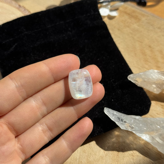 Regenbogen Mondstein /Weißer Labradorit Cabochon ~ 11CW