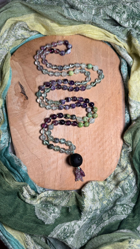 Sanfte Klarheit Mala Kette 108 Perlen