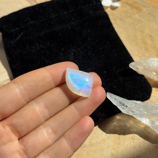 Regenbogen Mondstein /Weißer Labradorit Cabochon ~ 11CCM