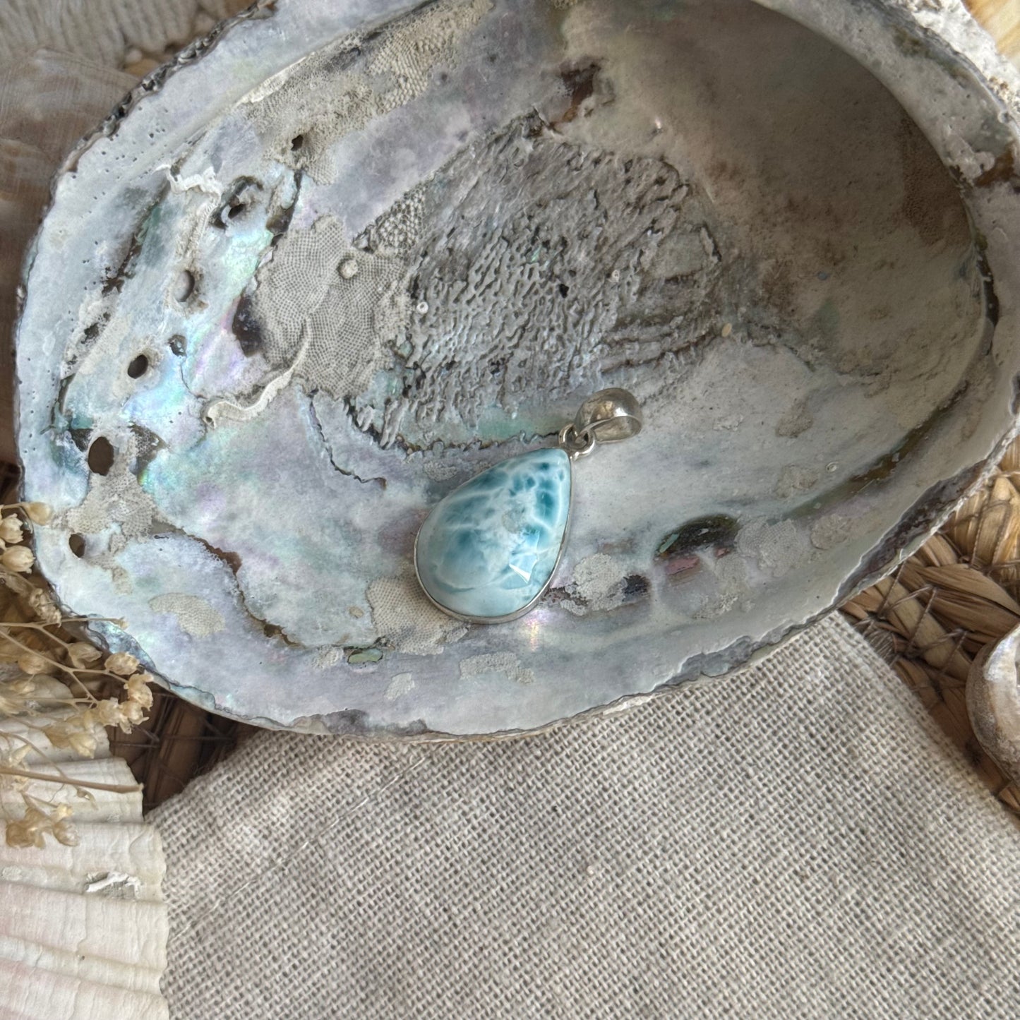 Larimar Anhänger 925 silber ~ VG50