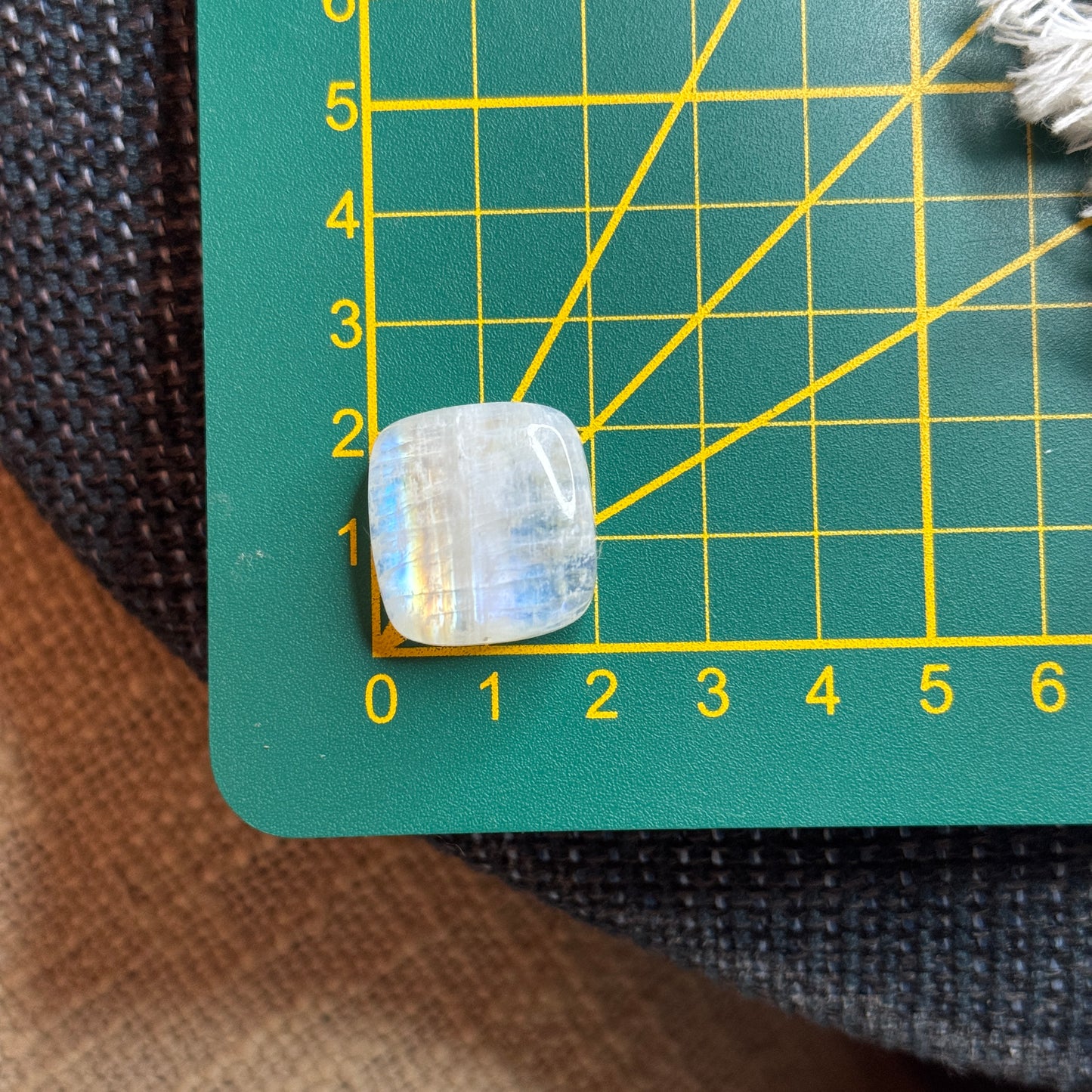 Regenbogen Mondstein /Weißer Labradorit Cabochon ~ 19Ci