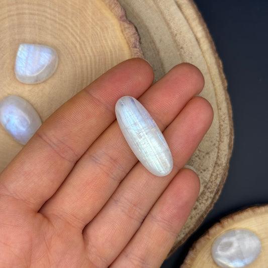 Regenbogen Mondstein /Weißer Labradorit Cabochon ~ 14CCF