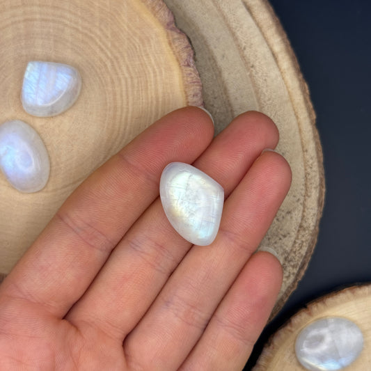 Regenbogen Mondstein /Weißer Labradorit Cabochon ~ 14CJ