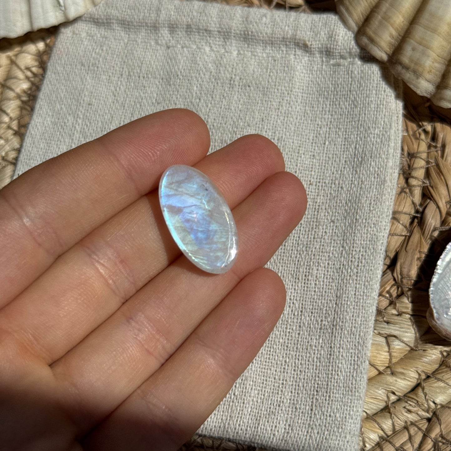Regenbogen Mondstein /Weißer Labradorit ~ 14ML