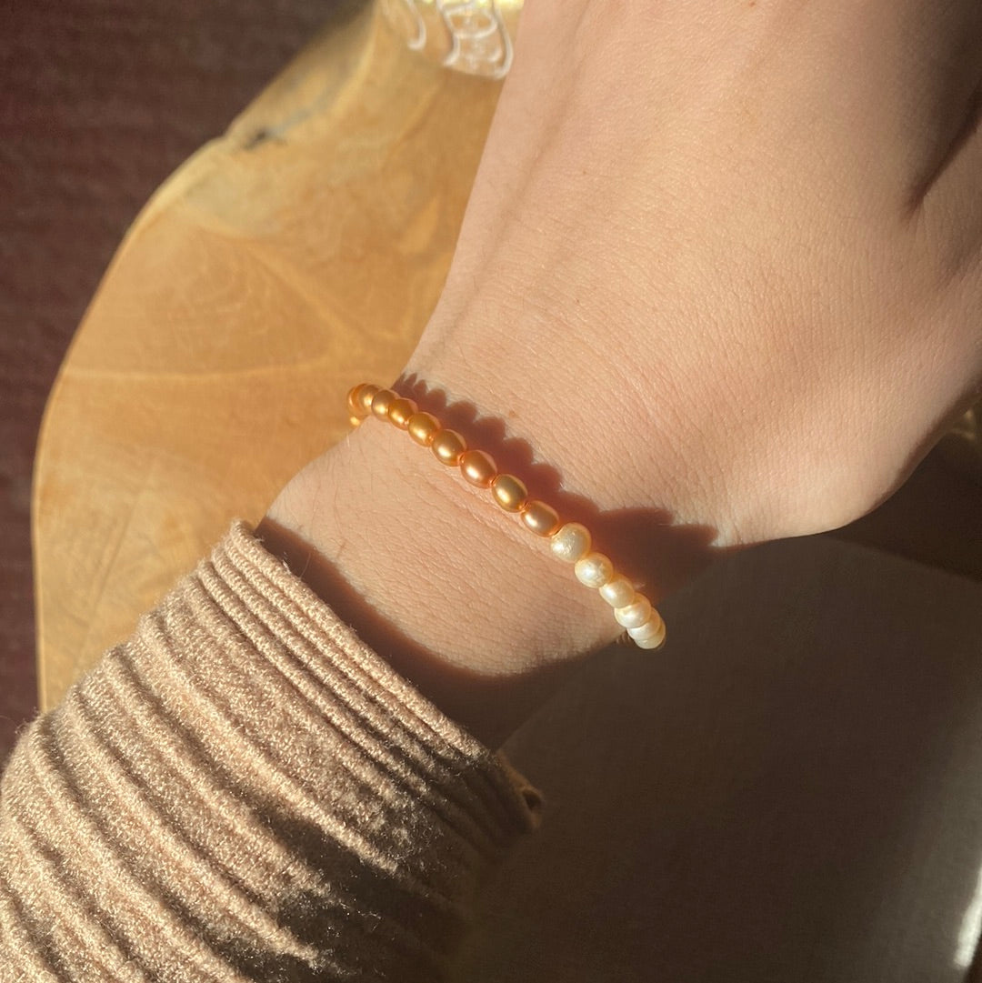 Perlen Karabiner Armband 19-21cm