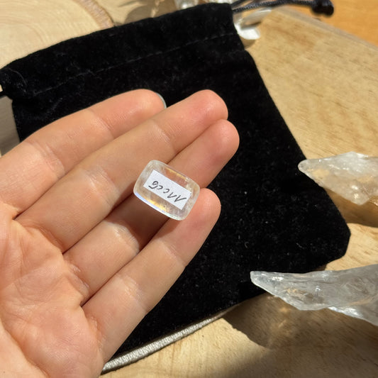 Regenbogen Mondstein /Weißer Labradorit Cabochon ~ 11CCG