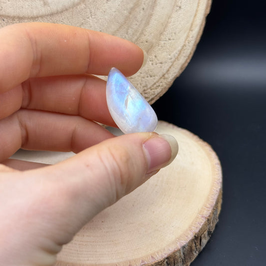 Regenbogen Mondstein /Weißer Labradorit Cabochon ~ 14CW