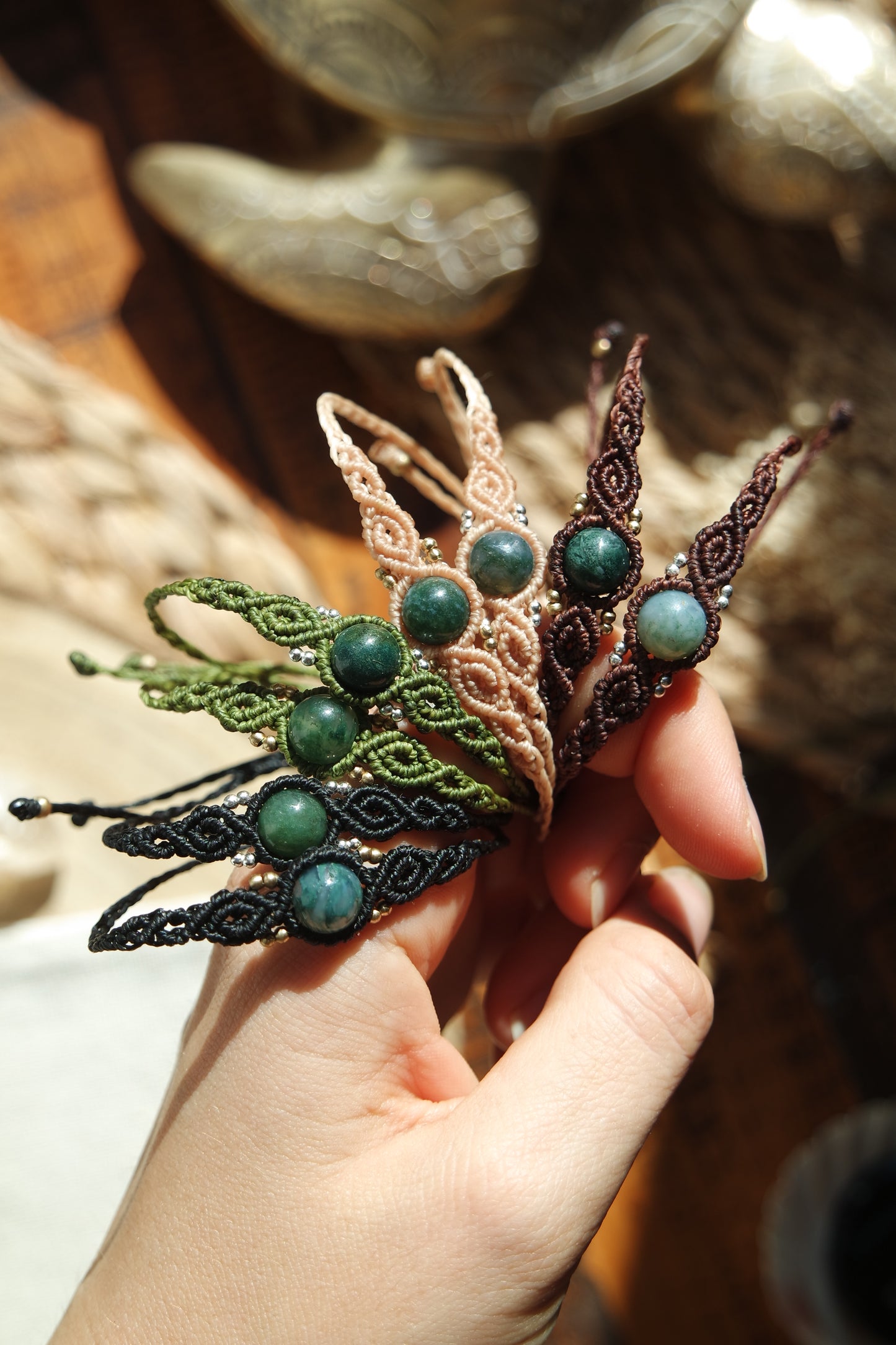 Handarbeit Schmuck – Moosachat Armband Erdenfunke
