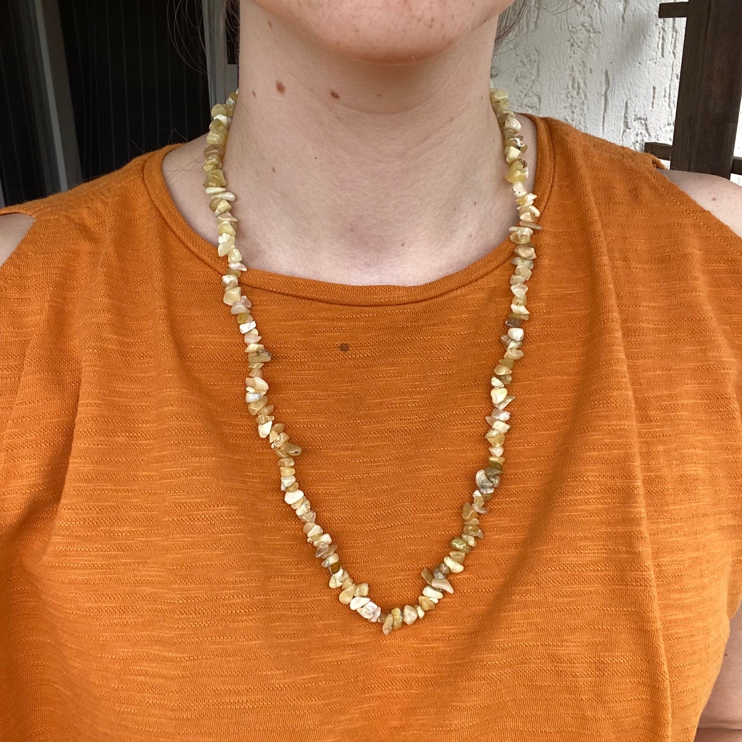 Gelber Opal Splitter Kette