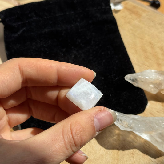 Regenbogen Mondstein /Weißer Labradorit Cabochon ~ 11CCCF