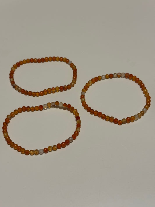 Karneol Edelstein Armband 4mm