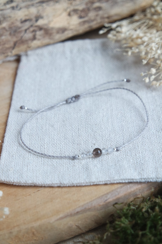 Bergkristall & Rauchquarz Armband