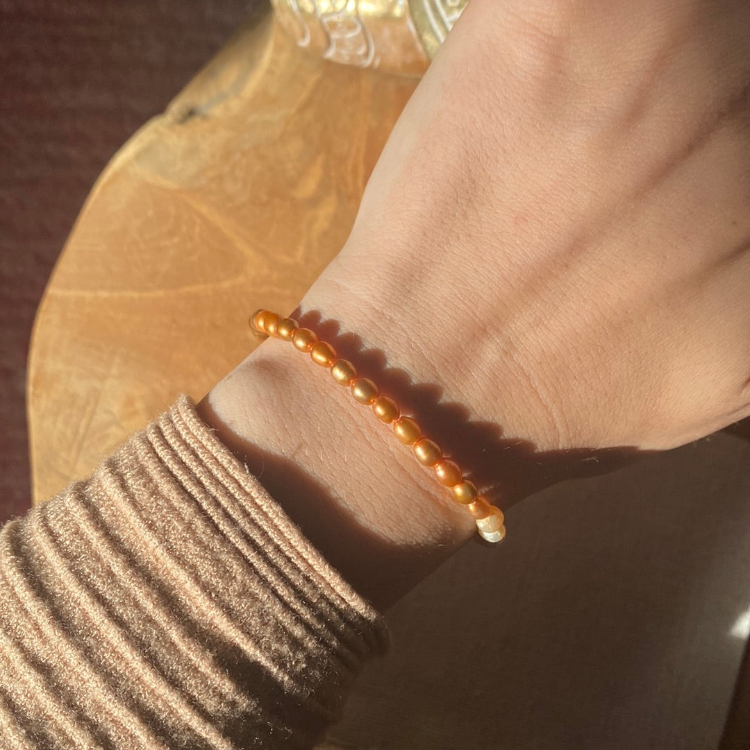 Perlen Karabiner Armband 19-21cm