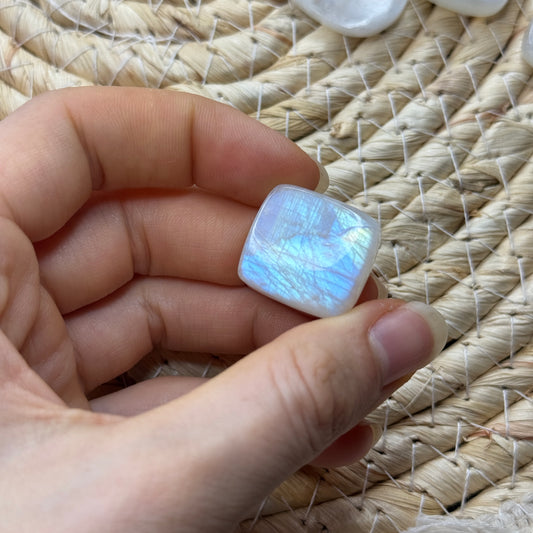 Regenbogen Mondstein /Weißer Labradorit Cabochon ~ 19CF