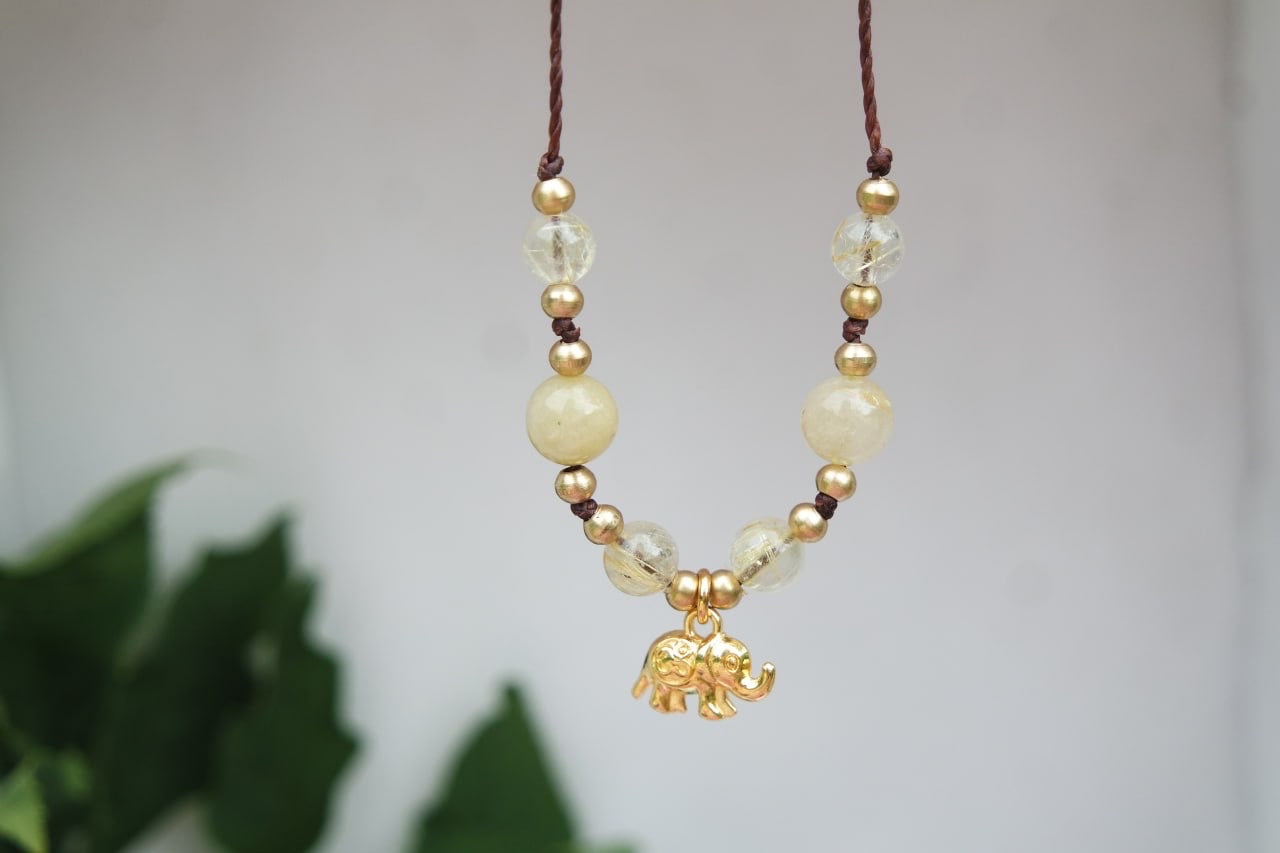 Rutil lillefant Kette