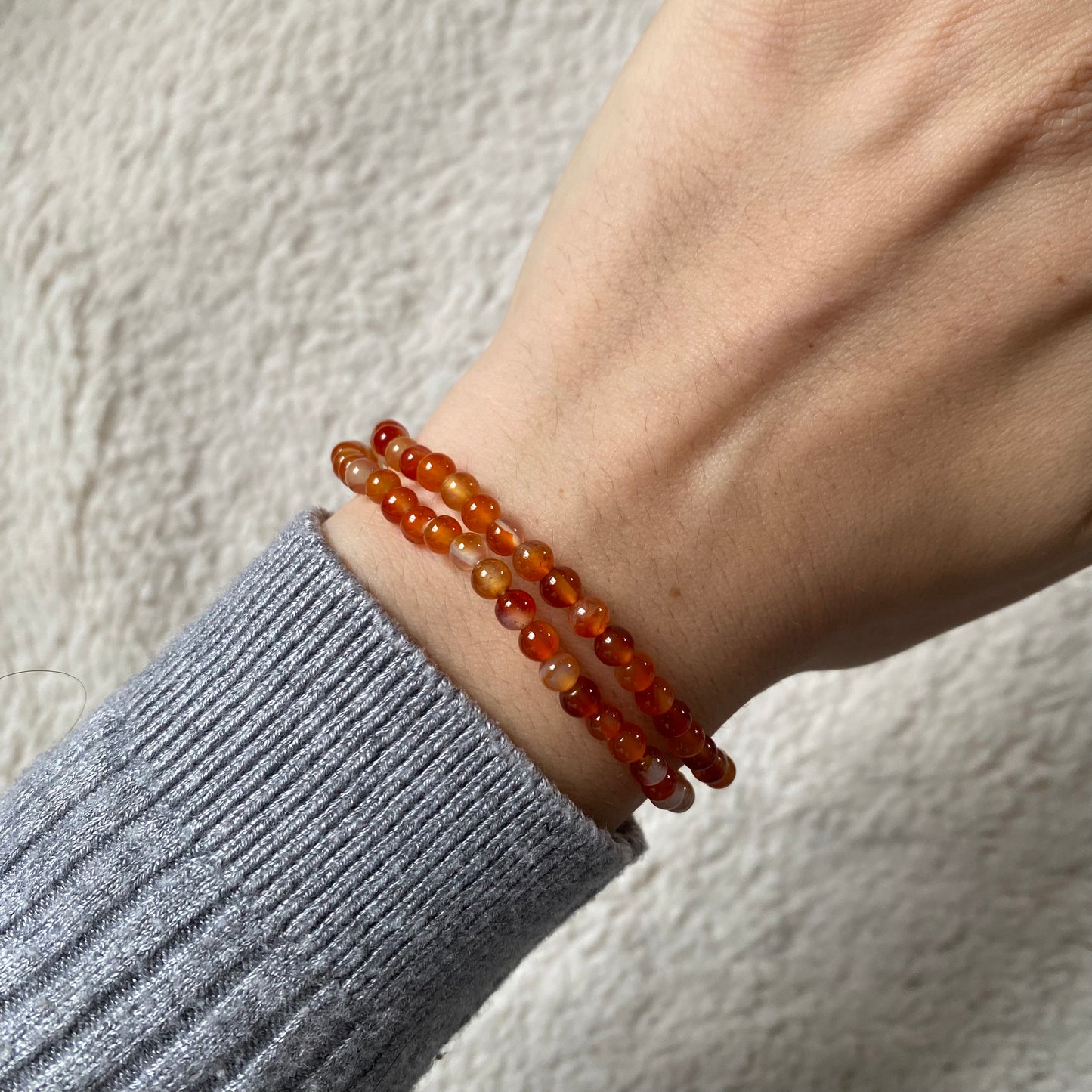 Karneol Edelstein Armband 4mm