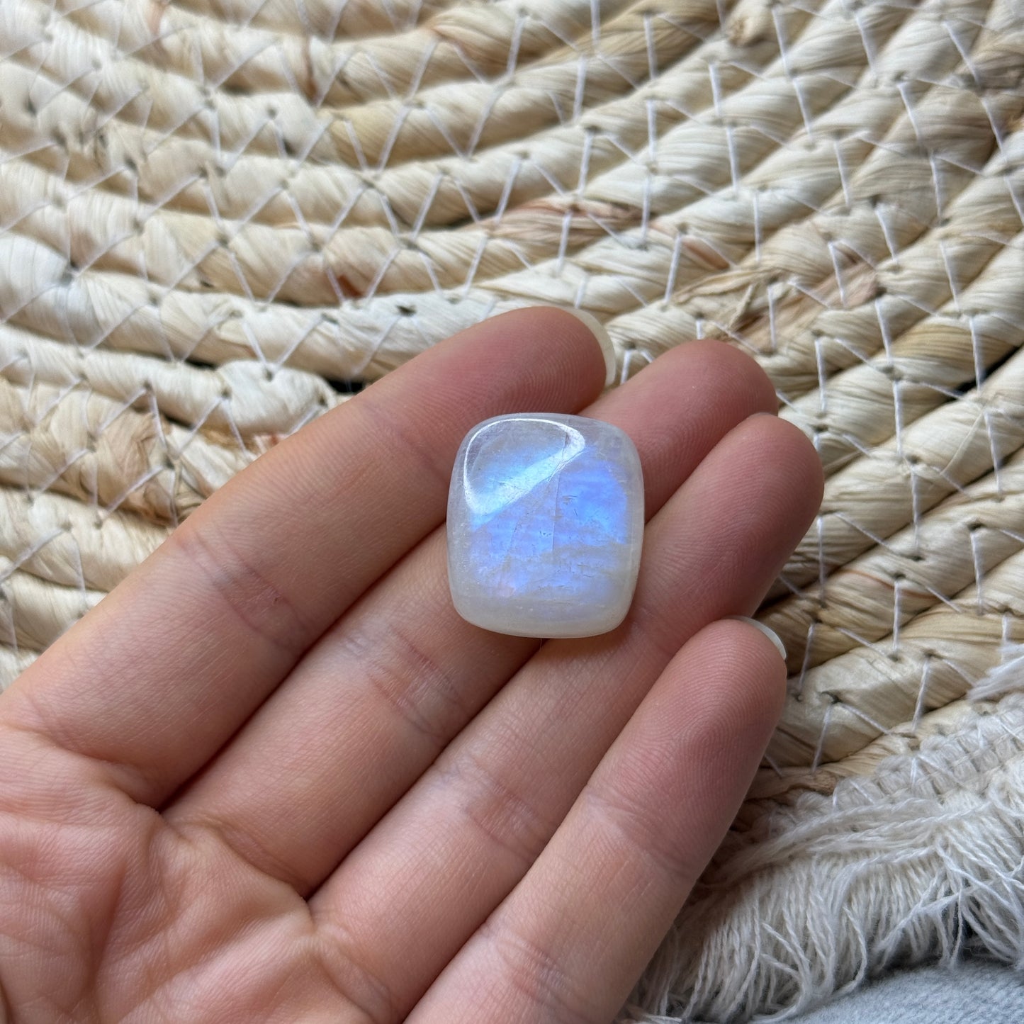 Regenbogen Mondstein /Weißer Labradorit Cabochon ~ 19CK