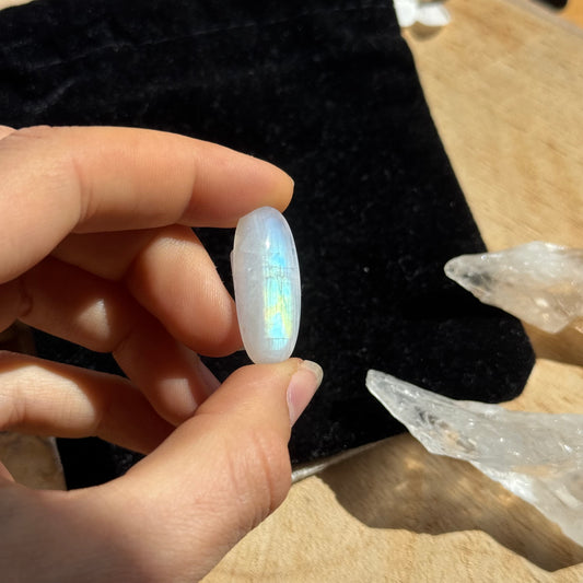 Regenbogen Mondstein /Weißer Labradorit Cabochon ~ 11CCCJ