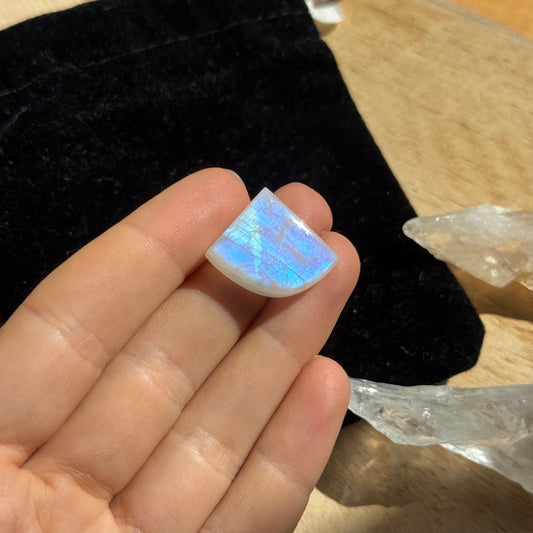 Regenbogen Mondstein /Weißer Labradorit Cabochon ~ 11CCCM