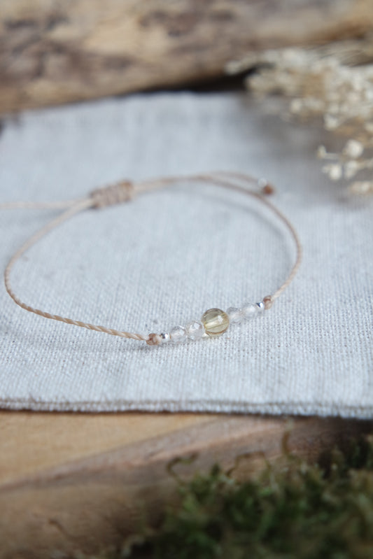 Bergkristall & Citrin Armband
