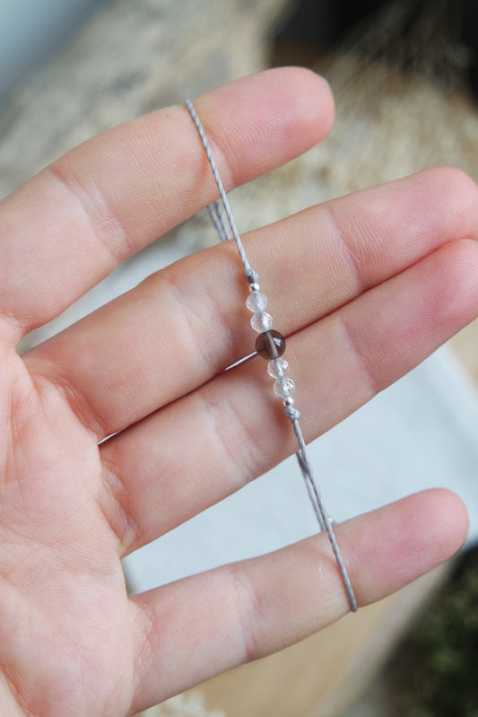 Bergkristall & Rauchquarz Armband