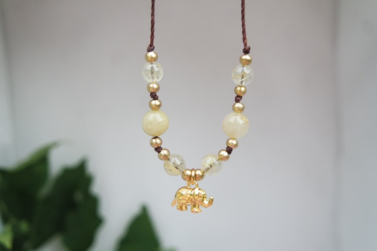 Rutil lillefant Kette