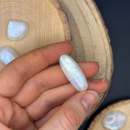 Regenbogen Mondstein /Weißer Labradorit Cabochon ~ 14CCF