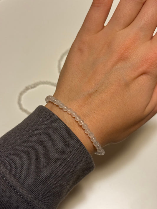 Quarz Edelstein Armband 4mm